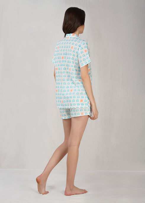 Delhi Auto Women's Nightsuit Blue